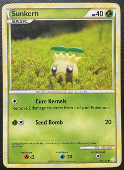 Sunkern 85/123 Heartgold & Soulsilver Common MP Pokemon 2010 - Image 1