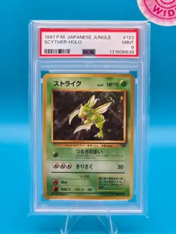 PSA 9 - 1997 POKEMON JAPANESE JUNGLE 123 SCYTHER-HOLO - Image 1