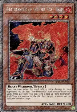 Brotherhood Of The Fire Fist - Bear - Platinum Secret RA04-EN198 - NM - YuGiOh - Image 1