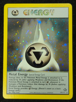 Pokemon Card Metal Energy 19/111 Holo Rare Neo Genesis WOTC Played - Image 1