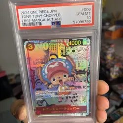 PSA 10 Tony Tony Chopper EB-01-006 Manga Alt Art Japanese ONE PIECE Card - Image 1