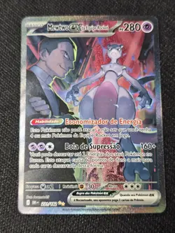 Portuguese Pokemon Team Rocket's Mewtwo EX Sir Destined Rivals Card 231/182 - Image 1