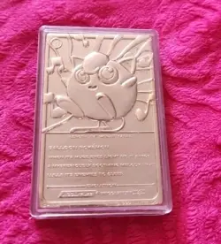 VTG 1999 Pokemon Burger King Limited Edition 23K Gold Plated Jigglypuff Card COA - Image 2