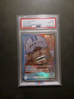 One Piece Card Game TCG Sakazuki OP05-041 Alt Art Leader PSA 10 - Image 1