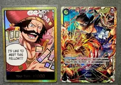 One Piece CCG 2 Card Combo Lot Gold Don And Sabo SEC Nm New Mint 🔥 - Image 1
