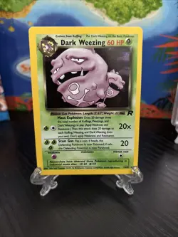 Pokemon Dark Weezing 14/82 Team Rocket Holo Rare Card NM - Image 1