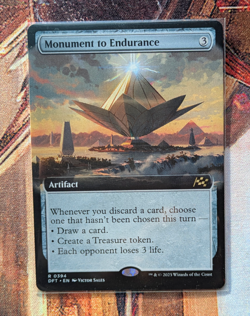 MTG MAGIC DFT MONUMENT TO ENDURANCE EXTENDED ART NEAR MINT FREE SHIPPING - Image 1