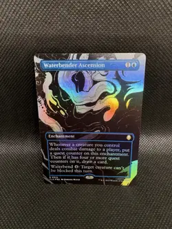 BORDERLESS FOIL Waterbender Ascension [Avatar: The Last Airbender] MTG FOIL - Image 1
