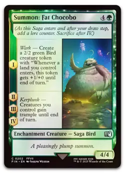 Summon: Fat Chocobo #202 (Foil) (NM) Final Fantasy FIN Magic MTG - Image 1