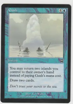 1x GUSH - Mercadian Masque Magic the Gathering LP-NMINT Common Blue LP - Image 1