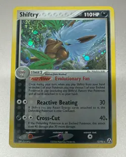 POKEMON TCG SHIFTRY 12/92 EX LEGEND MAKER RARE HOLO MINT FROM PACK TO SLEEVE - Image 1