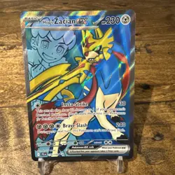 Pokemon TCG Hop's Zacian ex Ultra Rare JTG 176/159 NM - Image 1