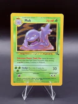 Pokemon TCG Muk Holo Rare Fossil 13/62 - LP - Image 1