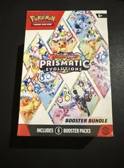 Pokemon TCG Scarlet Violet Prismatic Evolutions Booster Bundle Sealed, 6-Pack - Image 1