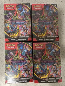 Pokemon TCG - Mega Evolution Phantasmal Flames Booster Bundle - NEW LOT OF 4 - Image 1