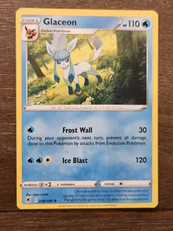 Glaceon 038/189 SWSH Astral Radiance Non Holo Rare Eeveelution Pokemon 2022 NM - Image 1