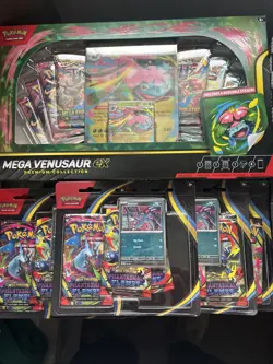 Pokemon Mega Venusaur ex Premium Collection Lot W/ 5 - 3 Pack Blisters Sealed 🔥 - Image 1