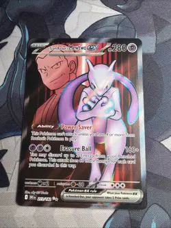 Pokemon Mewtwo EX TCG Team Rockets 213/182 Full Art Destined Rivals - Image 1
