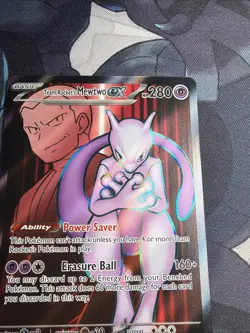 Pokemon Mewtwo EX TCG Team Rockets 213/182 Full Art Destined Rivals - Image 3