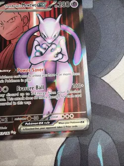 Pokemon Mewtwo EX TCG Team Rockets 213/182 Full Art Destined Rivals - Image 4