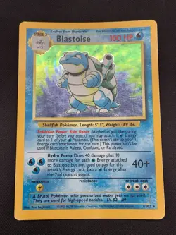 Pokemon TCG Blastoise Holo-Rare 2/102 Base Set Unlimited HP - Image 1