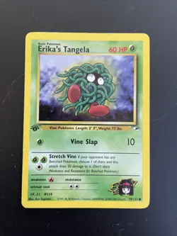 Pokemon TCG Erika's Tangela Gym Heroes 79/132 Regular 1st Edition Common - Image 1