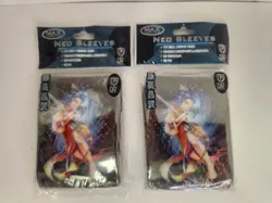 Sealed 2 Packs 50 Kung Fu Girl Small Japanese Yugioh Sized Black MAX NEO Sleeves - Image 1