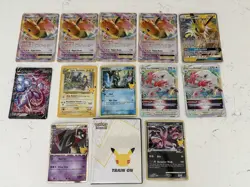 Pokemon Jumbo 12 Card Lot Plus Binder - Image 1