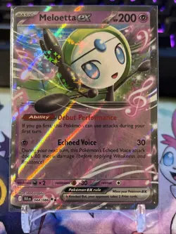 Meloetta EX 044/086 S&V Black Bolt Double Rare Holo Pokemon TCG Card Mint - Image 1