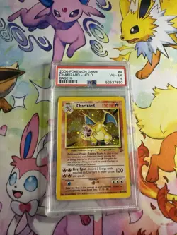Pokemon Charizard Holo Rare Card #4 Base Set 2, PSA 4 - Image 1