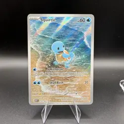 Pokemon TCG Squirtle 170/165 Scarlet & Violet 151 Illustration Rare Holo Card NM - Image 1