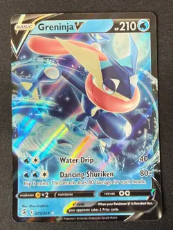 GRENINJA V 073/264 FST FUSION STRIKE POKEMON CARD TCG NM 2021 HOLO - Image 2