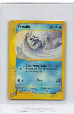 TOTODILE 135/165 - REVERSE HOLO - Expedition - eREADER POKEMON CARD - LP/MP - Image 1