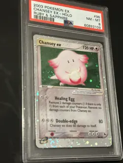 Pokemon Chansey EX TCG Holo Ultra Rare Card Ruby and Sapphire 96/109 - Image 2
