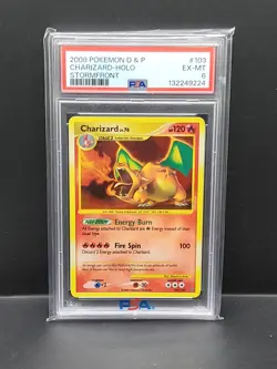 Pokemon TCG Charizard Stormfront Holo Card 103/100 PSA 6 Secret Rare - Image 1