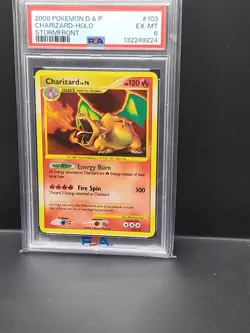 Pokemon TCG Charizard Stormfront Holo Card 103/100 PSA 6 Secret Rare - Image 2
