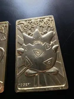 Mewtwo & Togepi 23k Gold Plated Burger King Promo Pokemon Cards - Image 3