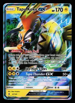Tapu Koko GX SM50 Holo Black Star Promo Pokemon Card - Image 1