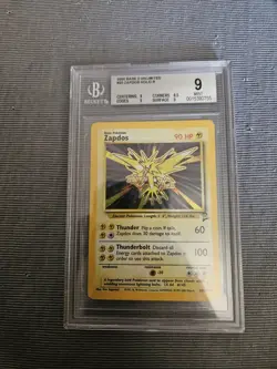 Pokemon 90s Vintage Cards with Beckett 9 Zapdos Fair Condition - Image 2