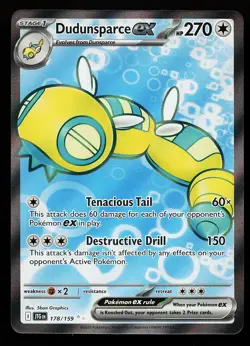 Dudunsparce ex 178/159 Ultra Rare Journey Together Pokemon Card - Image 1
