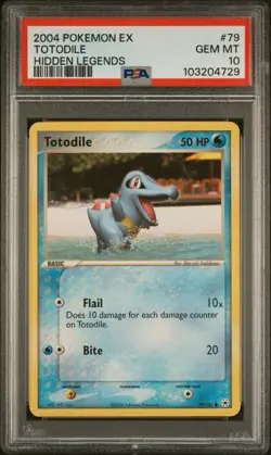 Totodile 79/101 EX Hidden Legends PSA 10 Gem Mint Pokemon Card - Image 1