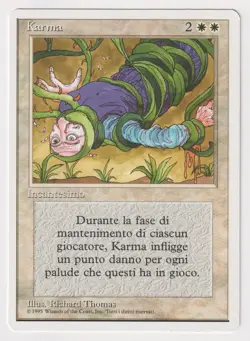 Italian Karma Proof NM Revised FWB Artist Richard Thomas 1995 WOTC MTG Magic AP! - Image 1
