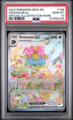 PSA 10 GEM MINT Venusaur ex 198/165 Sv: Scarlet & Violet 151 Holo Pokemon 2023 - Image 1