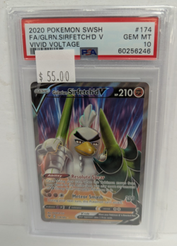 2020 Pokemon SWSH #174 FA/GLRN.SIRFETCH'D V Vivid Voltage PSA 10 - Image 3