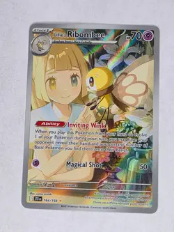 Pokemon TCG 2025 Lillie's Ribombee 164/159 Sv09: Journey Together Holo NM - Image 1