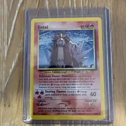 2000 Pokemon Neo Revelation Unlimited Entei Holo Rare #6 /64 NM With Swirl - Image 1