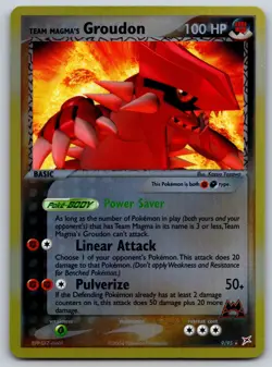 Team Magma's Groudon 9/95 Team Magma vs Team Aqua NM- Reverse Holo ~ Pokemon TCG - Image 1