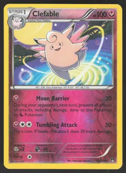 Clefable 82/122 Reverse Holo Rare Pokemon TCG XY BREAKpoint LP - Image 1
