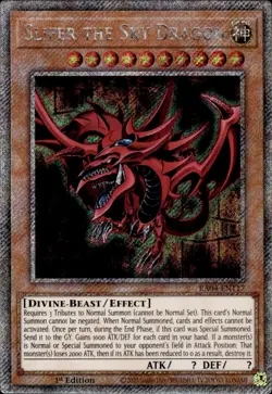 Slifer The Sky Dragon - Platinum Secret Rare 1st Ed. RA04-EN117 - NM - YuGiOh - Image 1