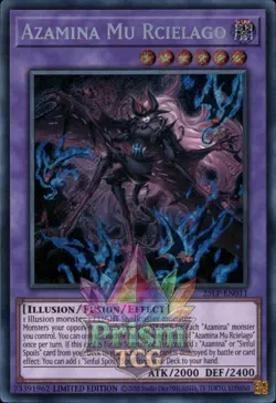 Azamina Mu Rcielago secret rare 25LP-EN011 Yugioh - Image 1